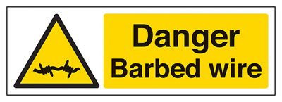 Danger Barbed Wire Landscape