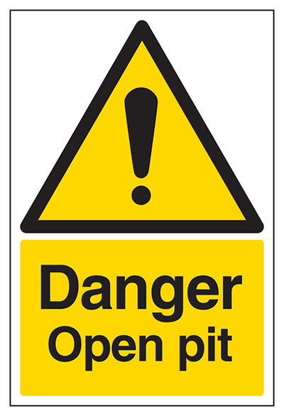 Danger Open Pit Portrait