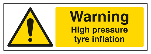 Warning High Pressure Tyre Inflation Landscape