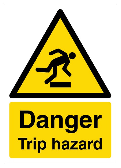 Danger Trip Hazard A4