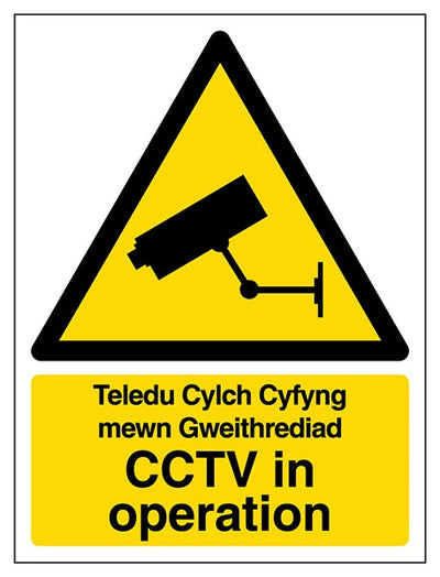 Welsh English Cctv In Operation Portrait