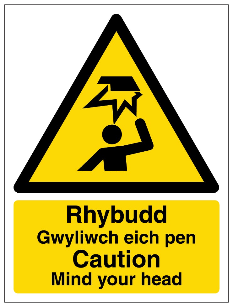Welsh English Caution Mind Your Head