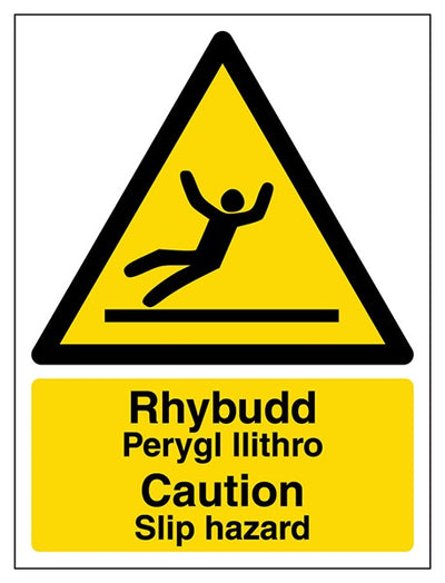 Welsh English Caution Slip Hazard