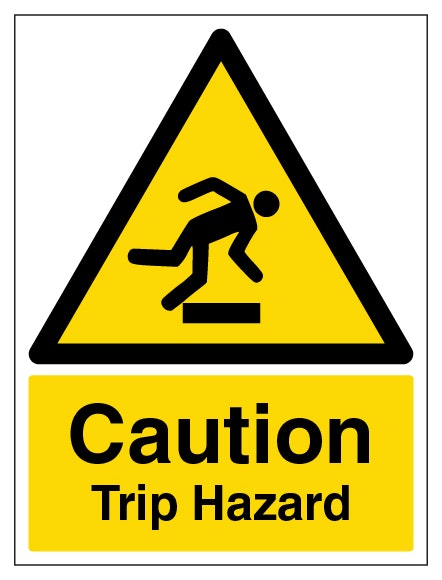 Caution Trip Hazard Portrait