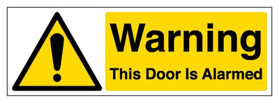 Warning This Door Is Alarmed Landscape