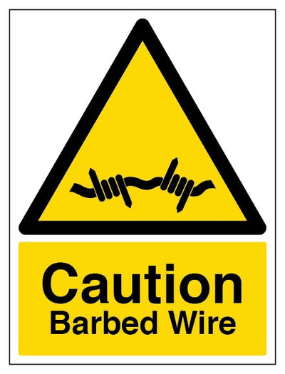 Caution Barbed Wire Portrait