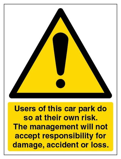 Users Of This Car Park Do So At Their Own Risk Portrait