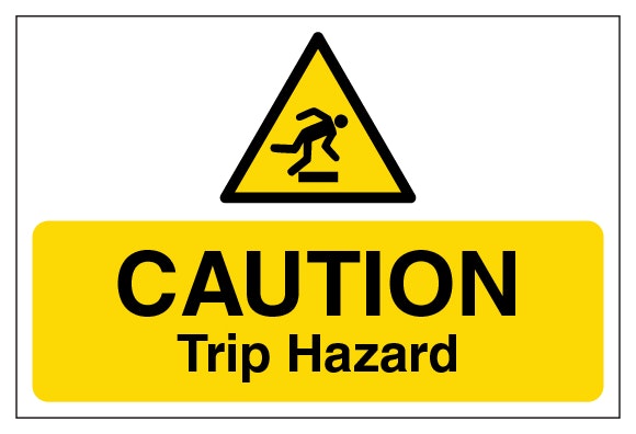 Caution Trip Hazard Large Landscape