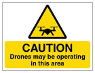 Caution Drones May Be Operating In This Area - Landscape