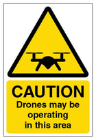 Caution Drones May Be Operating In This Area - Portrait
