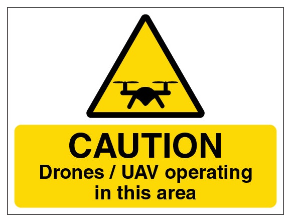 Caution Drones Uav Operating In This Area Landscape