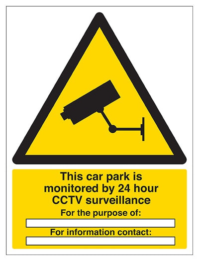 This Car Park Is Monitored By 24 Hour Cctv Portrait