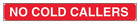 No Cold Callers, Letter Box Sticker
