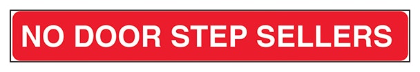 No Door Step Sellers Letter Box Sticker