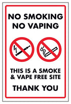 No Smoking No Vaping This Is a Smoke & Vape Free Site Thank You