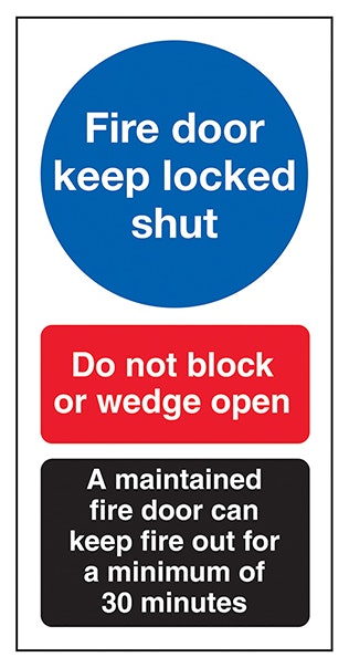 Fire Door Keep Locked Shut Do Not Block A Maintained Door