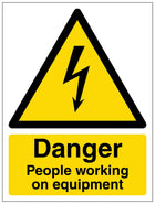 Danger People Working On Equipment - Portrait