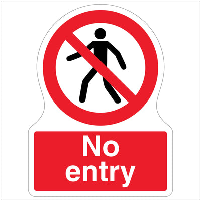 No Entry Shaped Sign 1