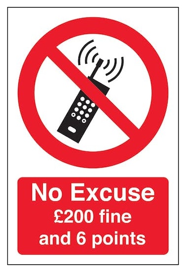 No Excuse Mobile Phone Gbp 200 Fine And 6 Points 5 Pack