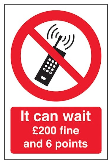 It Can Wait Mobile Phone Gbp 200 Fine And 6 Points 5 Pack