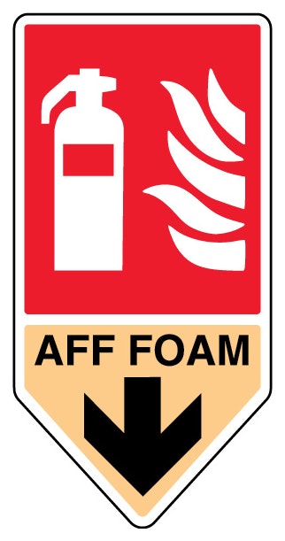 Aff Foam Fire Extinguisher Shaped Sign