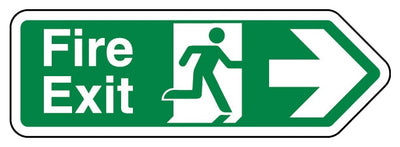 Fire Exit Arrow Right Shaped Sign