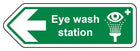Eye Wash Station Arrow Left - Shaped Sign