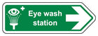 Eye Wash Station Arrow Right - Shaped Sign
