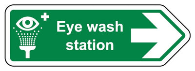 Eye Wash Station Arrow Right Shaped Sign