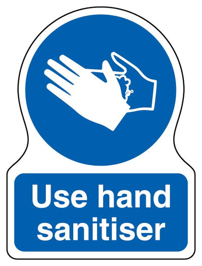 Use Hand Sanitiser Shaped Sign