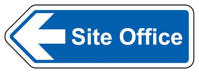 Site Office Arrow Left Shaped Sign