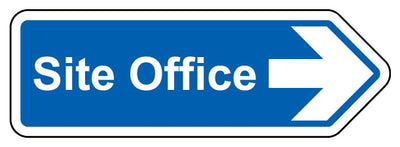 Site Office Arrow Right Shaped Sign