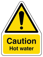 Caution Hot Water - Shaped Sign