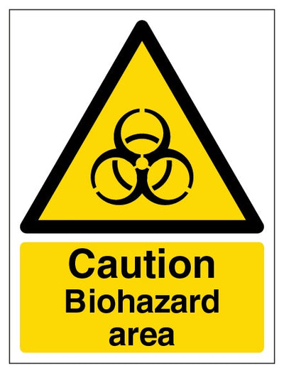 Caution Biohazard Area Portrait