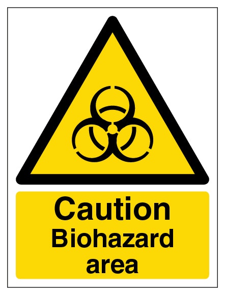 Caution Biohazard Area Portrait