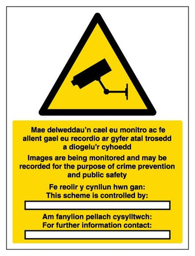 Welsh English Cctv Images Are Being Monitored