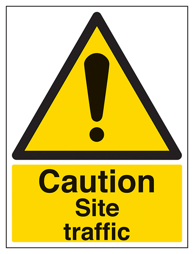 Caution Site Traffic Portrait