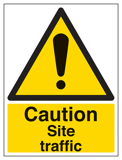 Caution Site Traffic Portrait