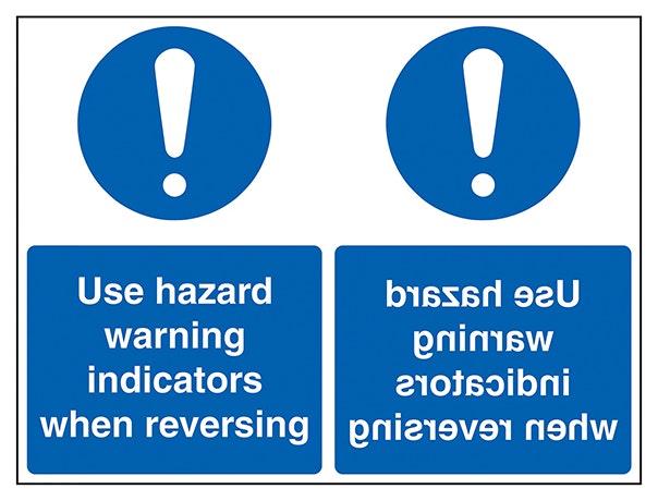 Use Hazard Warning Indicators When Reversing Mirrored