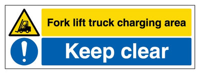 Fork Lift Charging Area Keep Clear Landscape