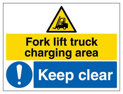 Fork Lift Charging Area Keep Clear Large Landscape