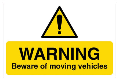 Warning Beware Of Moving Vehicles Large Landscape