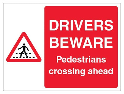 Drivers Beware Pedestrians Crossing Ahead Landscape