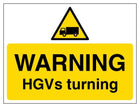 Warning Hgvs Turning - Landscape