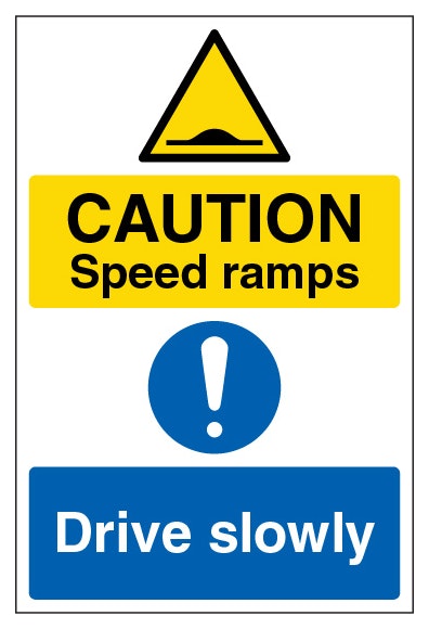 Caution Speed Ramps Portrait