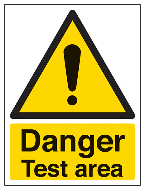 Danger Test Area Portrait