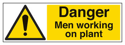 Danger Men Working On Plant Landscape