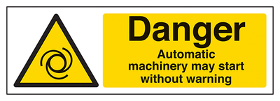 Danger Automatic Machinery May Start Landscape