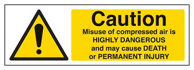 Caution Misuse Of Compressed Air Landscape