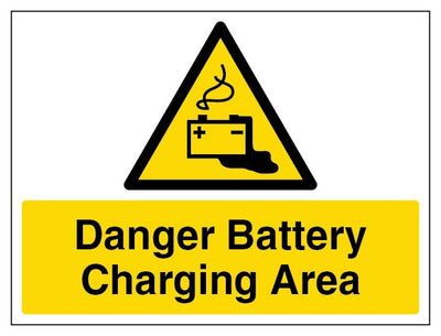 Danger Battery Charging Area Large Landscape